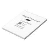 Restaurant Name Scan QR Menü hinzufügen Kontaktdat Notizblock (Rotiert)