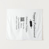 Restaurant Name Scan QR Menü hinzufügen Kontaktdat Wandteppich (Vorderseite (Horizontal))