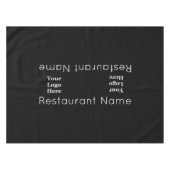 Restaurant Name Schwarz/Weiß Ihr Logo hier Tischdecke (Vorderseite (Horizontal))