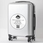 Restaurant oder Café Logo QR-Code Werbung Vinyl Aufkleber (Koffer)