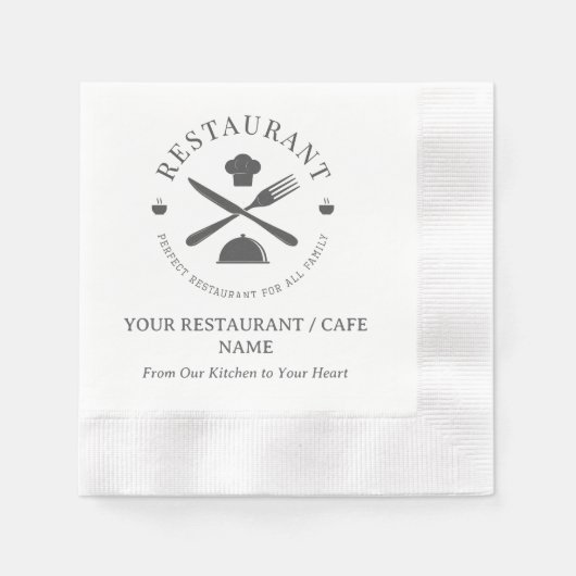 Restaurant oder Café oder Abendessen Serviette (Vorderseite)