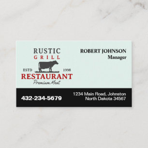 Restaurant oder jedes andere Unternehmen Visitenkarte