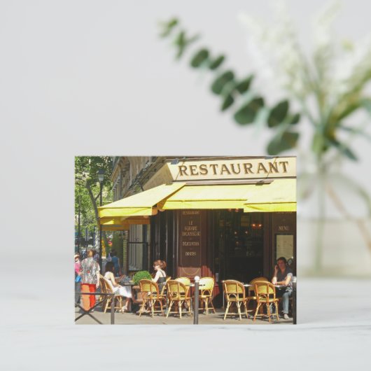 Restaurant Paris Postkarte (Stehend Vorderseite)