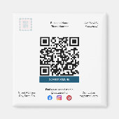Restaurant & Pizza Shop Magnet mit QR Code Menü (Vorne)