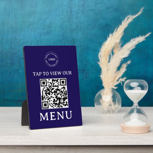 Restaurant-QR-Code-Menü | 5" x 7" Schild Fotoplatte (Seite)