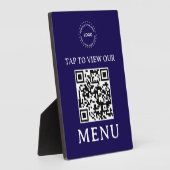 Restaurant-QR-Code-Menü | 5" x 7" Schild Fotoplatte (Seite)