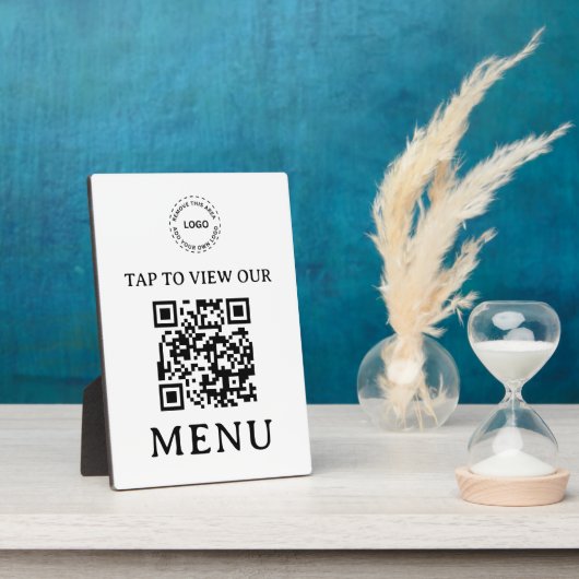 Restaurant-QR-Code-Menü | 5" x 7" Schild Fotoplatte (Seite)