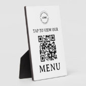 Restaurant-QR-Code-Menü | 5" x 7" Schild Fotoplatte (Seite)