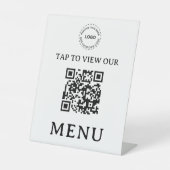 Restaurant-QR-Code-Menü | 8" x 10" Sockelschild (Vorderseite)