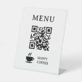 Restaurant-QR-Code-Menü | 8" x 10" Sockelschild (Vorderseite)