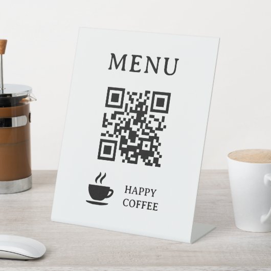 Restaurant-QR-Code-Menü | 8" x 10" Sockelschild (In SItu)