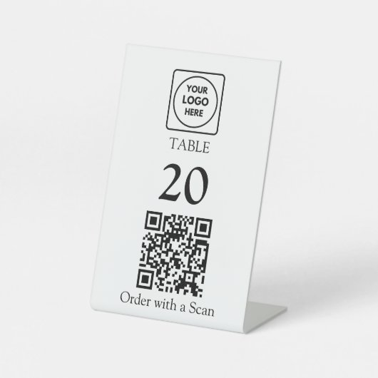 Restaurant QR Code | Prüfung der Tischnummer auf B Sockelschild (Vorderseite)