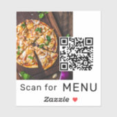 Restaurant QR Code Scan for Menu Foto Aufkleber (Blatt)