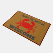 Restaurant Red Crab Lobster Welcome Shop Personali Fußmatte (Schrägansicht)