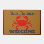 Restaurant Red Crab Lobster Welcome Shop Personali Fußmatte (Vorderseite)