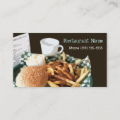 Restaurant-/Restaurant-/Café-Visitenkarten Visitenkarte (Rückseite)