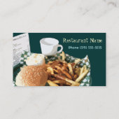 Restaurant-/Restaurant-/Café-Visitenkarten Visitenkarte (Rückseite)