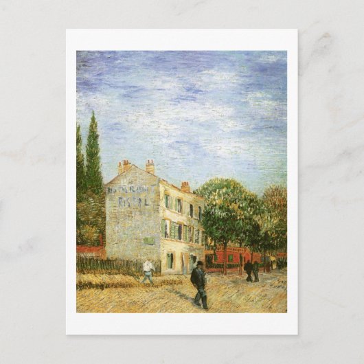 Restaurant Rispal in Asnières, Van Gogh Postkarte (Vorderseite)