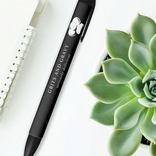 Restaurant Schwarz-weißer Koch Hat Werbung Kugelschreiber