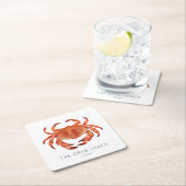 Restaurant "Seafood Crab" Rechteckiger Pappuntersetzer (Vor Ort)