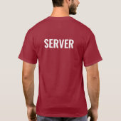 Restaurant Server T-Shirt Uniform Custom Name Logo (Rückseite)