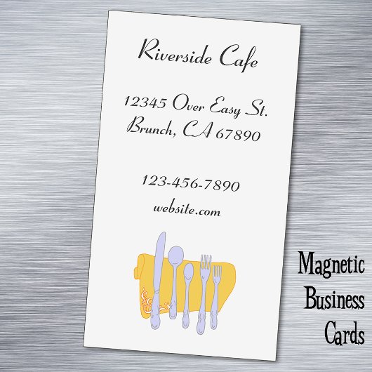 Restaurant Silverware Custom Magnetic Card Magnetische Visitenkarte