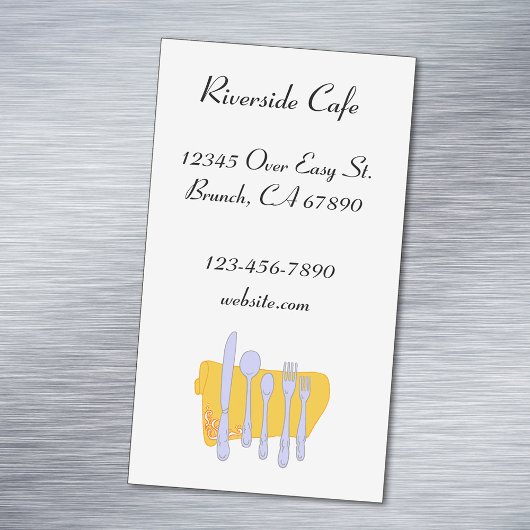 Restaurant Silverware Custom Magnetic Card Magnetische Visitenkarte