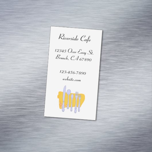 Restaurant Silverware Custom Magnetic Card Magnetische Visitenkarte (Beispiel)