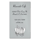 Restaurant Silverware Custom Magnetic Card Magnetische Visitenkarte (Vorderseite Vertikal)