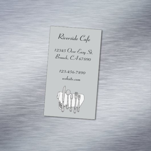 Restaurant Silverware Custom Magnetic Card Magnetische Visitenkarte (Beispiel)