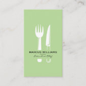 Restaurant Silverware / Minzgrün Visitenkarte (Vorderseite)