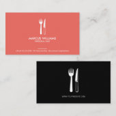 Restaurant Silverware Visitenkarte (Vorne/Hinten)