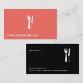 Restaurant Silverware Visitenkarte (Vorne/Hinten)