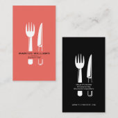 Restaurant Silverware Visitenkarte (Vorne/Hinten)