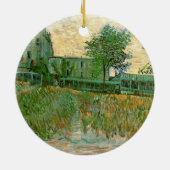 Restaurant Sirene, Asnières von Vincent van Gogh Keramik Ornament (Hinten)