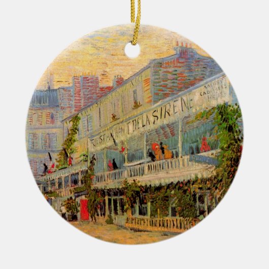Restaurant Sirene, Asnières von Vincent van Gogh Keramikornament (Vorne)