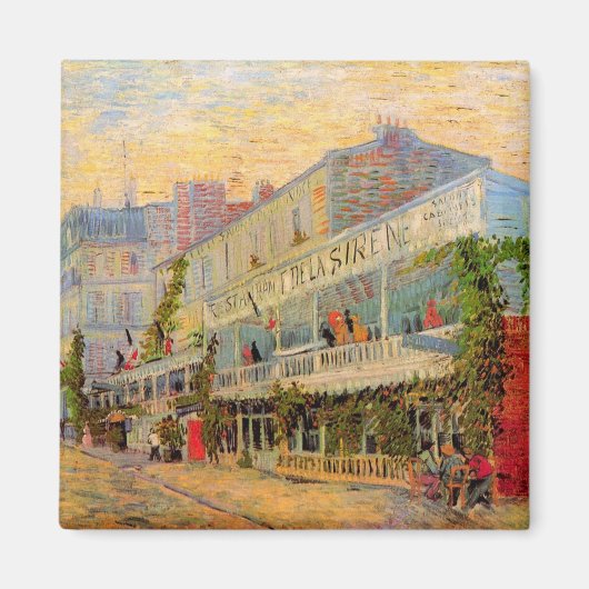 Restaurant Sirene, Asnières von Vincent van Gogh Magnet (Vorne)
