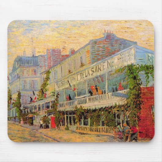 Restaurant Sirene, Asnières von Vincent van Gogh Mousepad (Vorne)