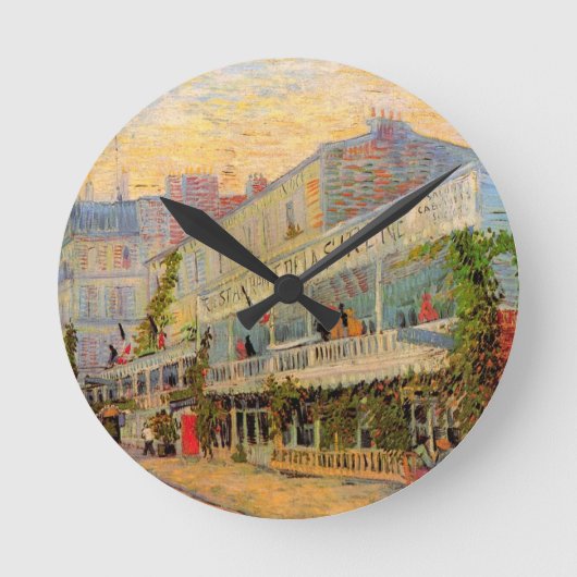 Restaurant Sirene, Asnières von Vincent van Gogh Runde Wanduhr (Vorderseite)