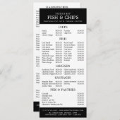 Restaurant Slimline Menükarte (Vorne/Hinten)