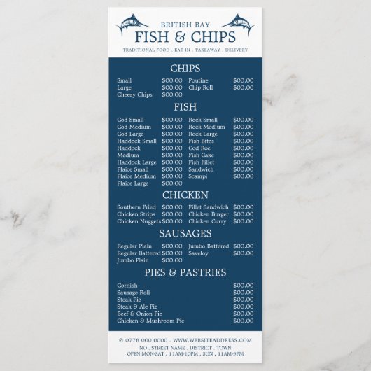 Restaurant Slimline Menükarte (Vorderseite)