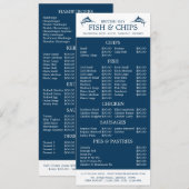 Restaurant Slimline Menükarte (Vorne/Hinten)