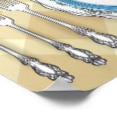 Restaurant Table Setting Poster (Ecke)