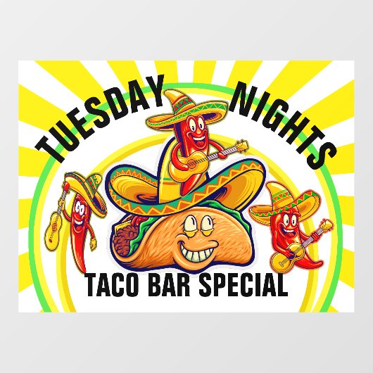 Restaurant Tägliche Spezialitäten Fensteraufkleber (Blatt)