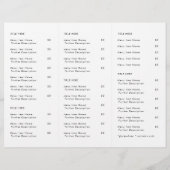 Restaurant Takeout | Menü "Minimalistische Logos" (Rückseite)