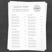 Restaurant Takeout | Menü "Minimalistische Logos" 