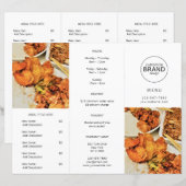 Restaurant Takeout Modernes Logo Foto Drei-Facette (Vorne/Hinten)