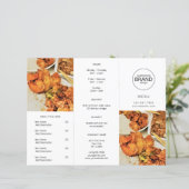 Restaurant Takeout Modernes Logo Foto Drei-Facette (Stehend Vorderseite)