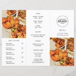 Restaurant Takeout Modernes Logo Foto Drei-Facette