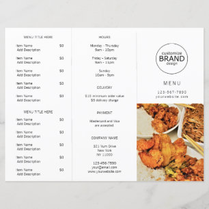 Restaurant Takeout Modernes Logo Foto Drei-Facette